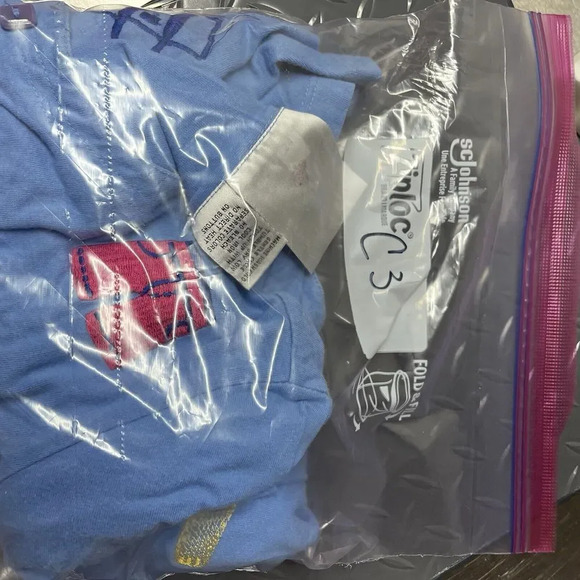 Michael Simon Lite Cardigan W L Blue Button Front Embroidered Clothes Shoes - Picture 8 of 8